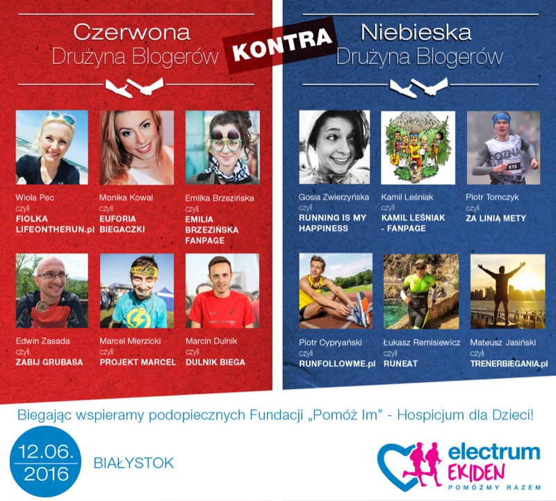 „Niebiescy kontra Czerwoni”, czyli biegowi blogerzy w Białymstoku